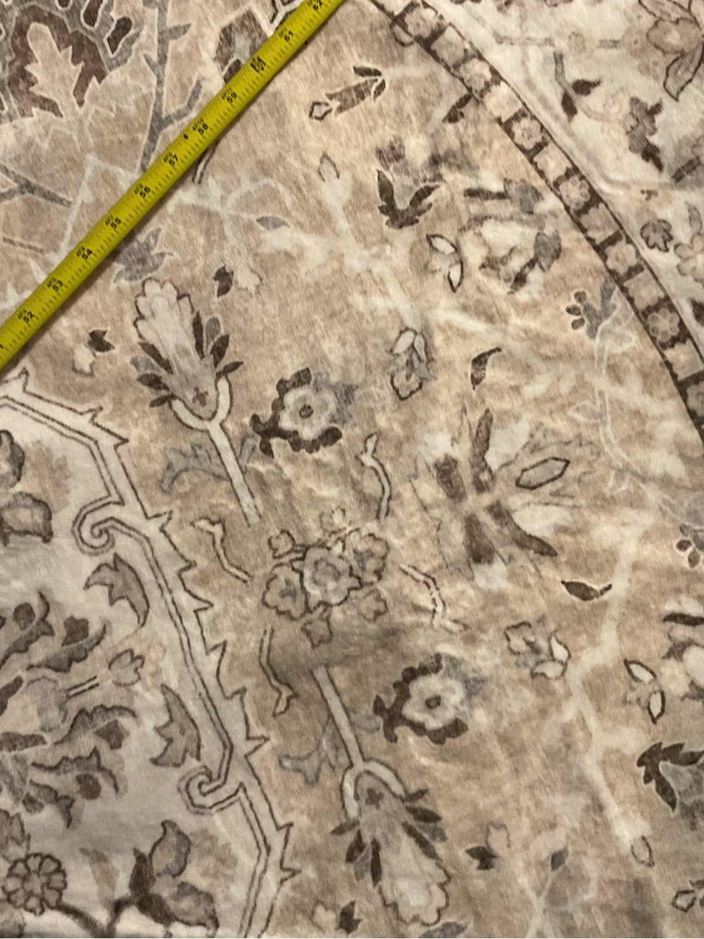 Elegant Floral Dining Table Linen in Beige and Taupe